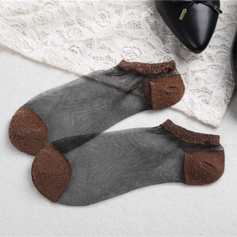 Low crew socks for women with no elastic